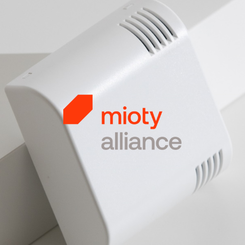 Mioty alliance logo on true CO2 picture