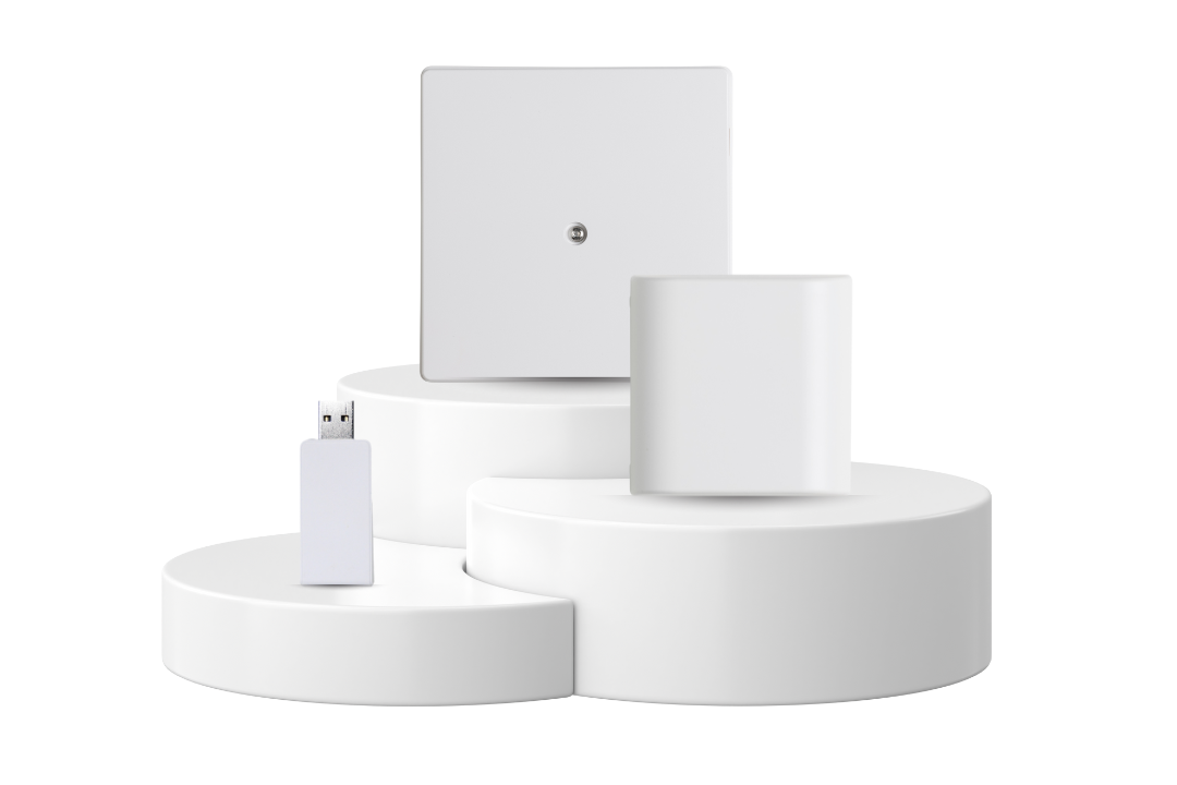 Repeater, microrepeater and dongle on a display podium