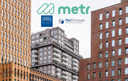 Tall buildings, metr logo, Funk logo, ProPotsdam logo